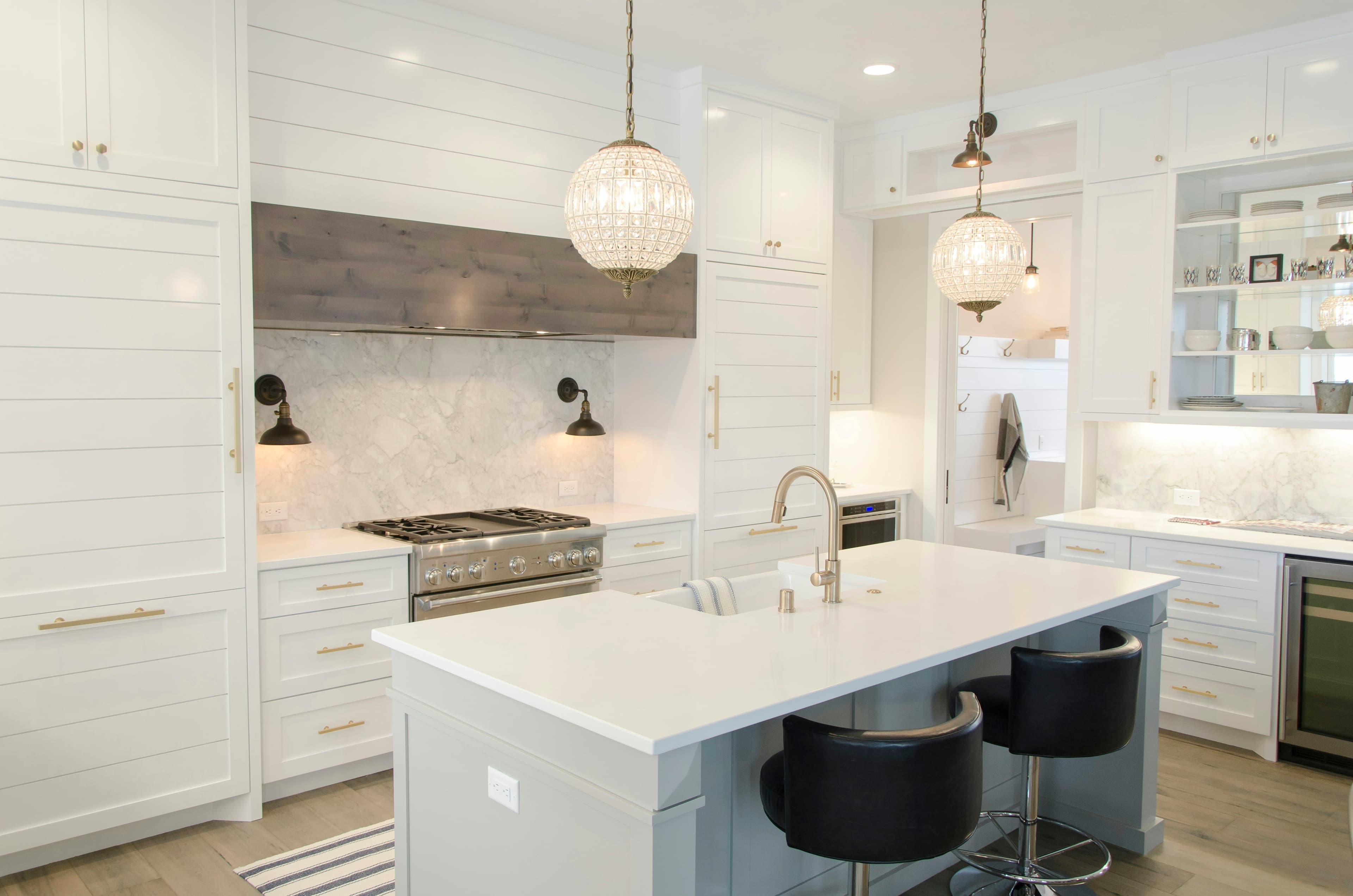 Open concept kitchen with modern design