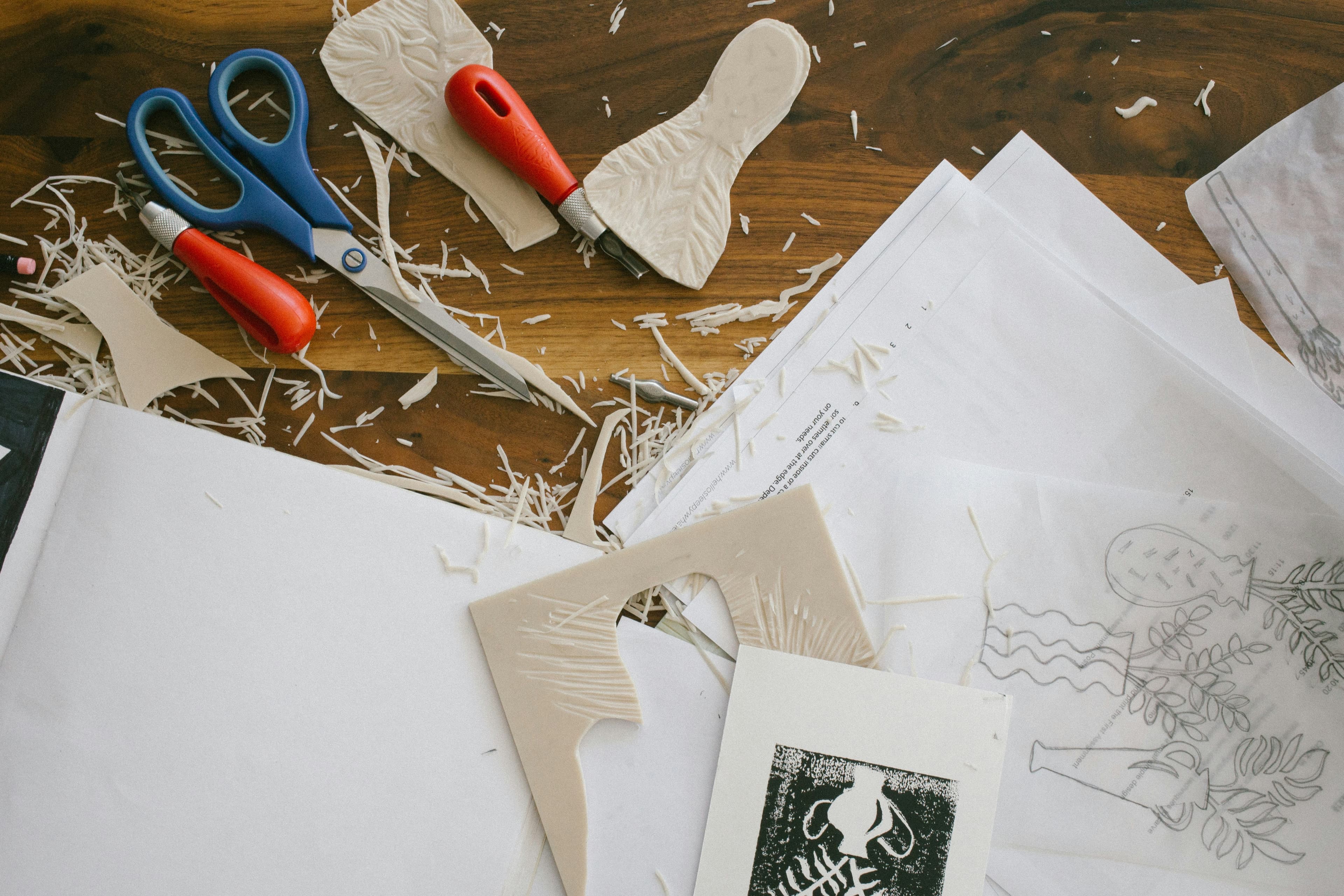 Architectural blueprints and permit documents