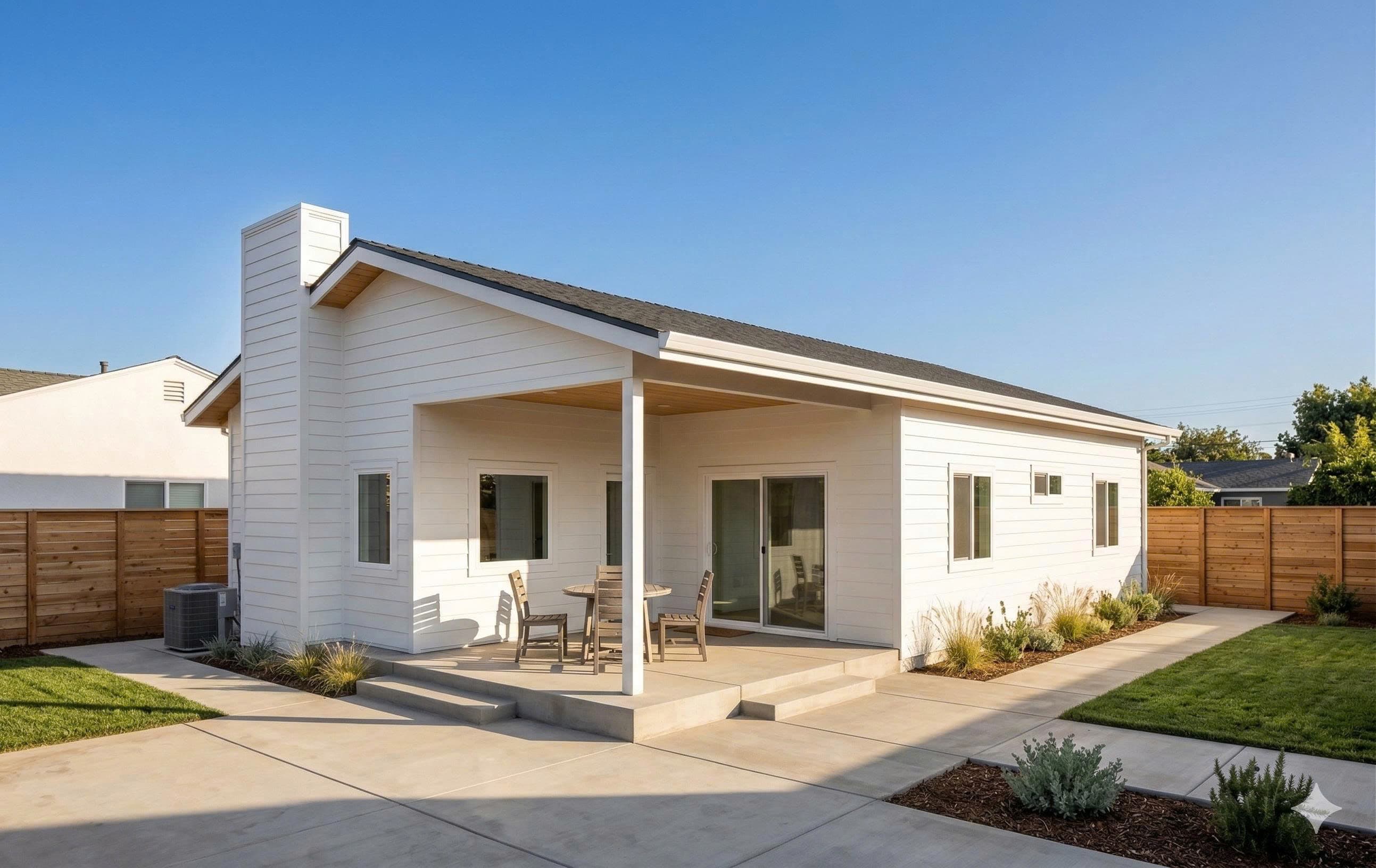 Spacious 1000 SF detached ADU in San Jose Willow Glen with premium exterior finish
