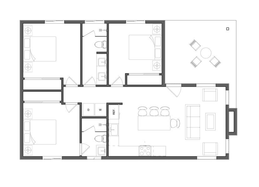 Site plan showing corner lot configuration and ADU placement in San Jose