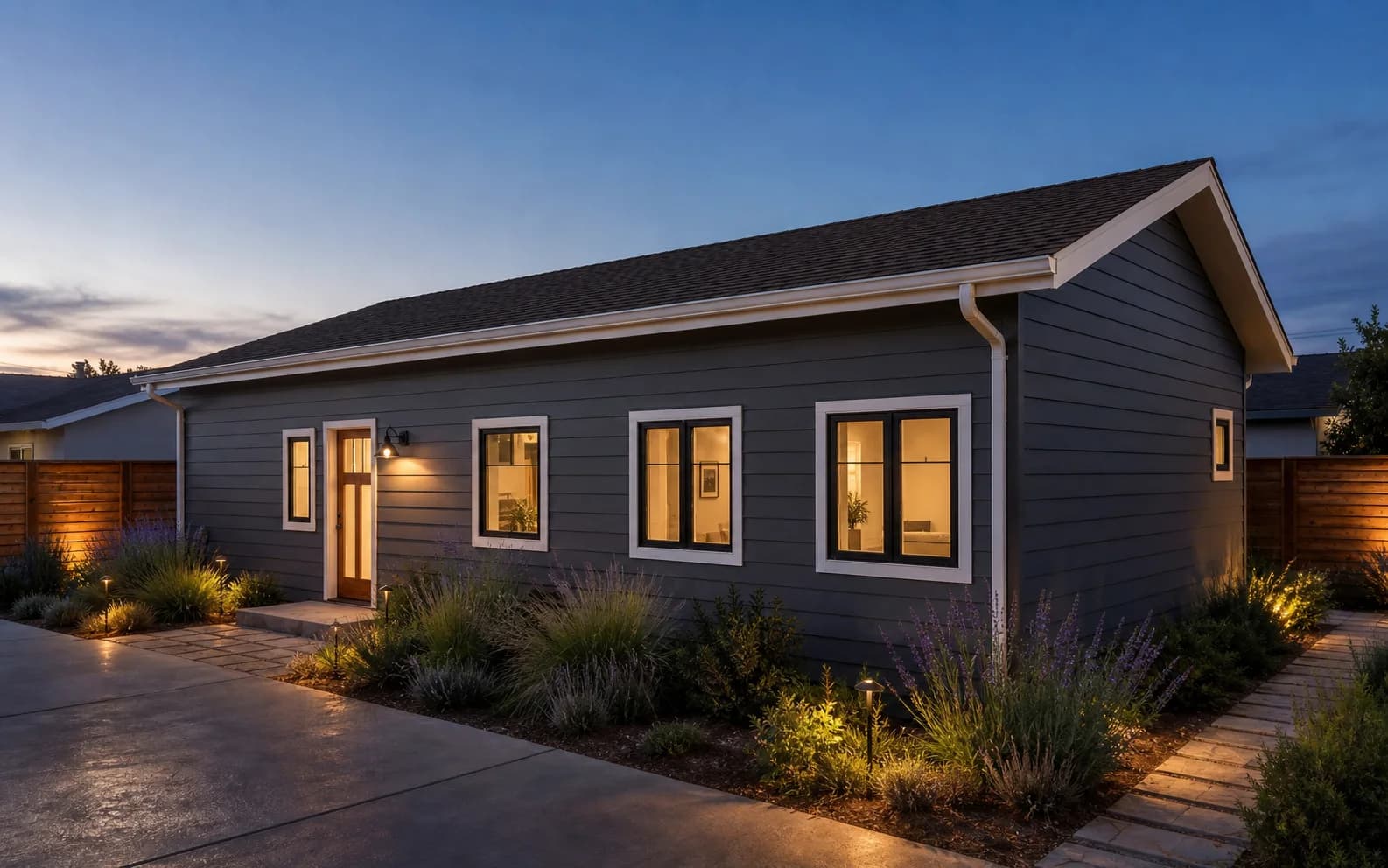 1200 SF ADU Floor Plan - Exterior View