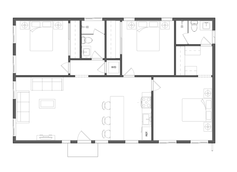 Palo Alto site plan showing heritage oak protection zones and ADU placement
