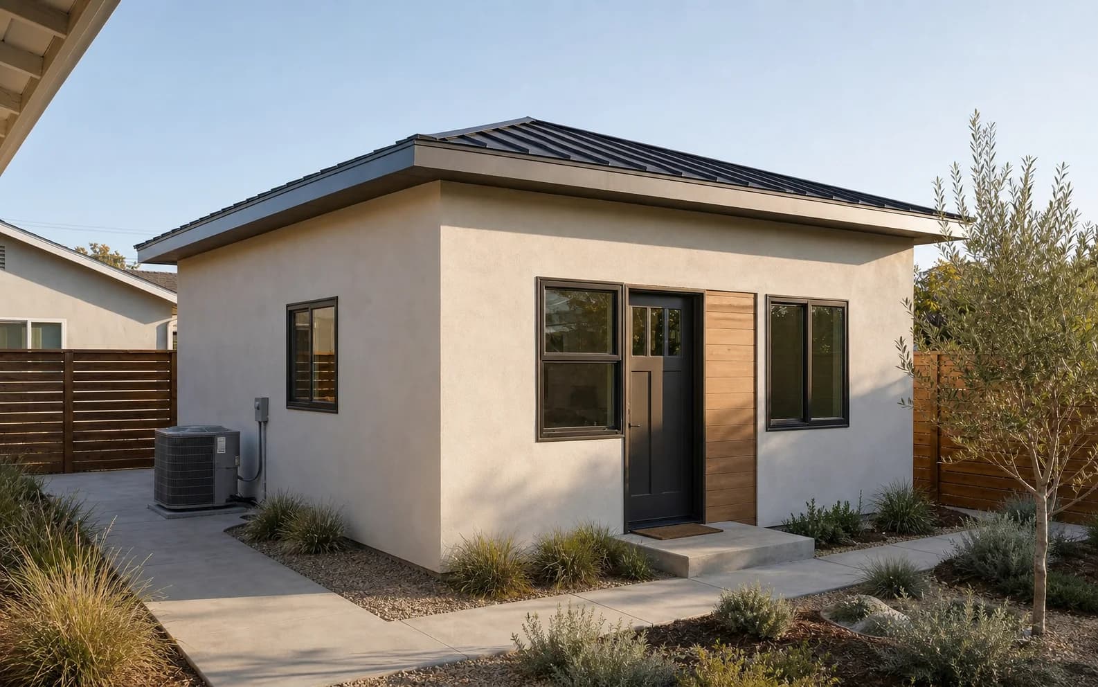500 SF ADU Floor Plan - Exterior View
