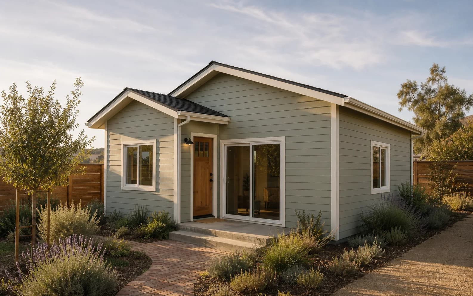 700 SF ADU Floor Plan - Exterior View