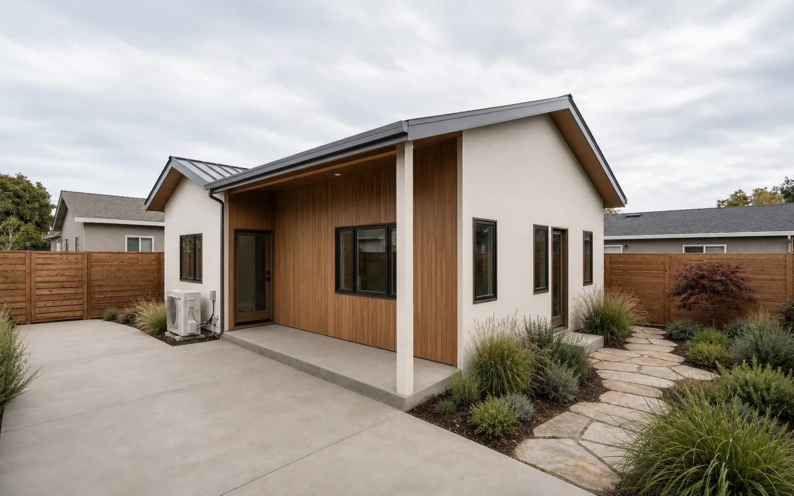 800 SF ADU Floor Plan - Exterior View