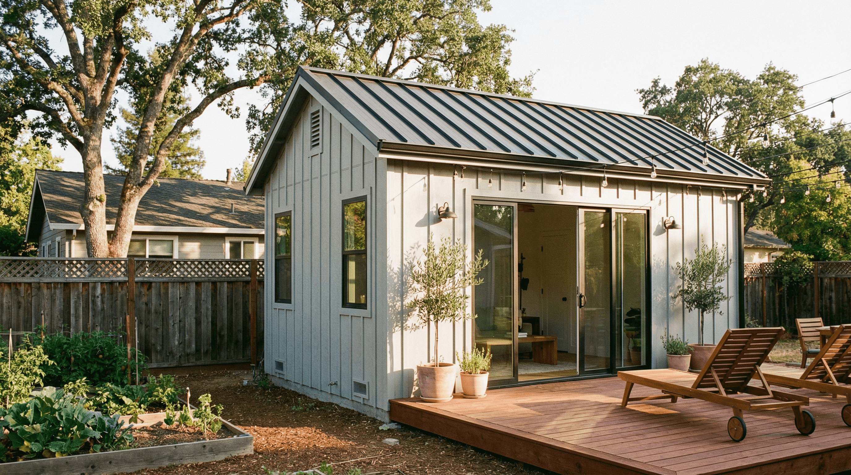 Detached backyard ADU design in Berkeley