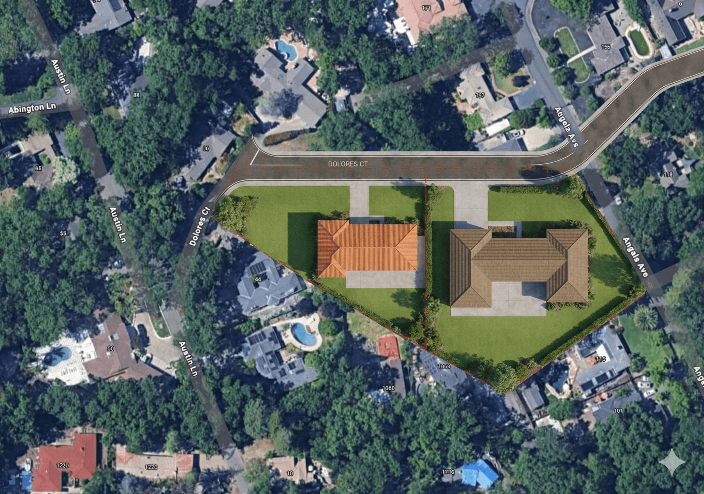 New home exterior landscaping