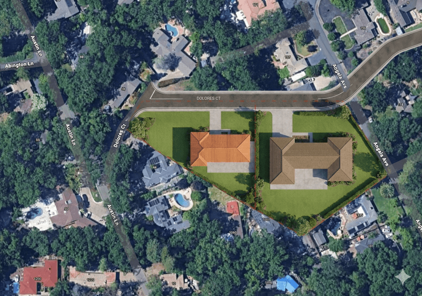 New home exterior landscaping