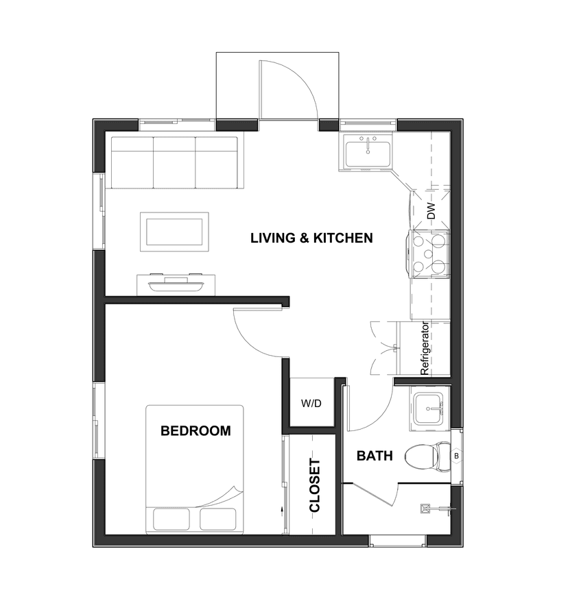 ADU exterior elevation drawing