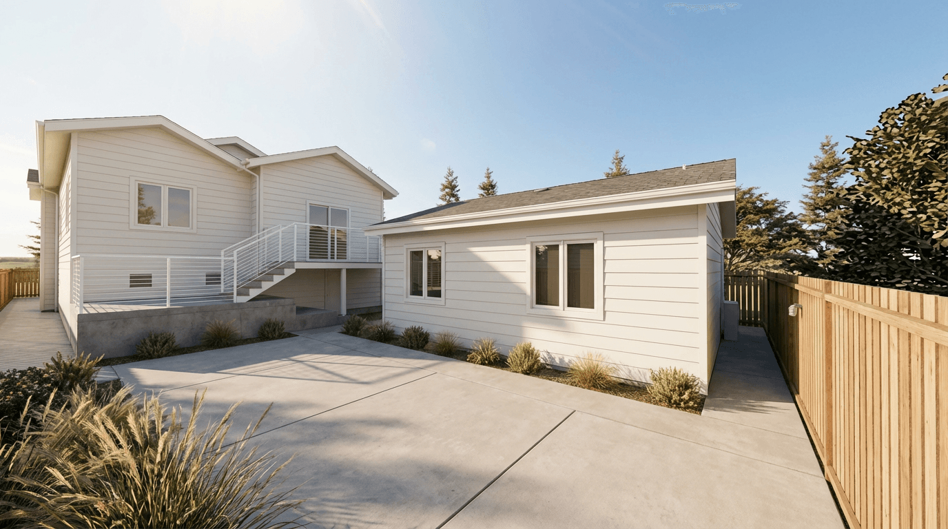Detached 500 SF ADU in Albany with modern exterior