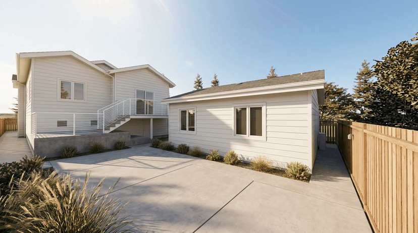 Detached 500 SF ADU in Albany with modern exterior