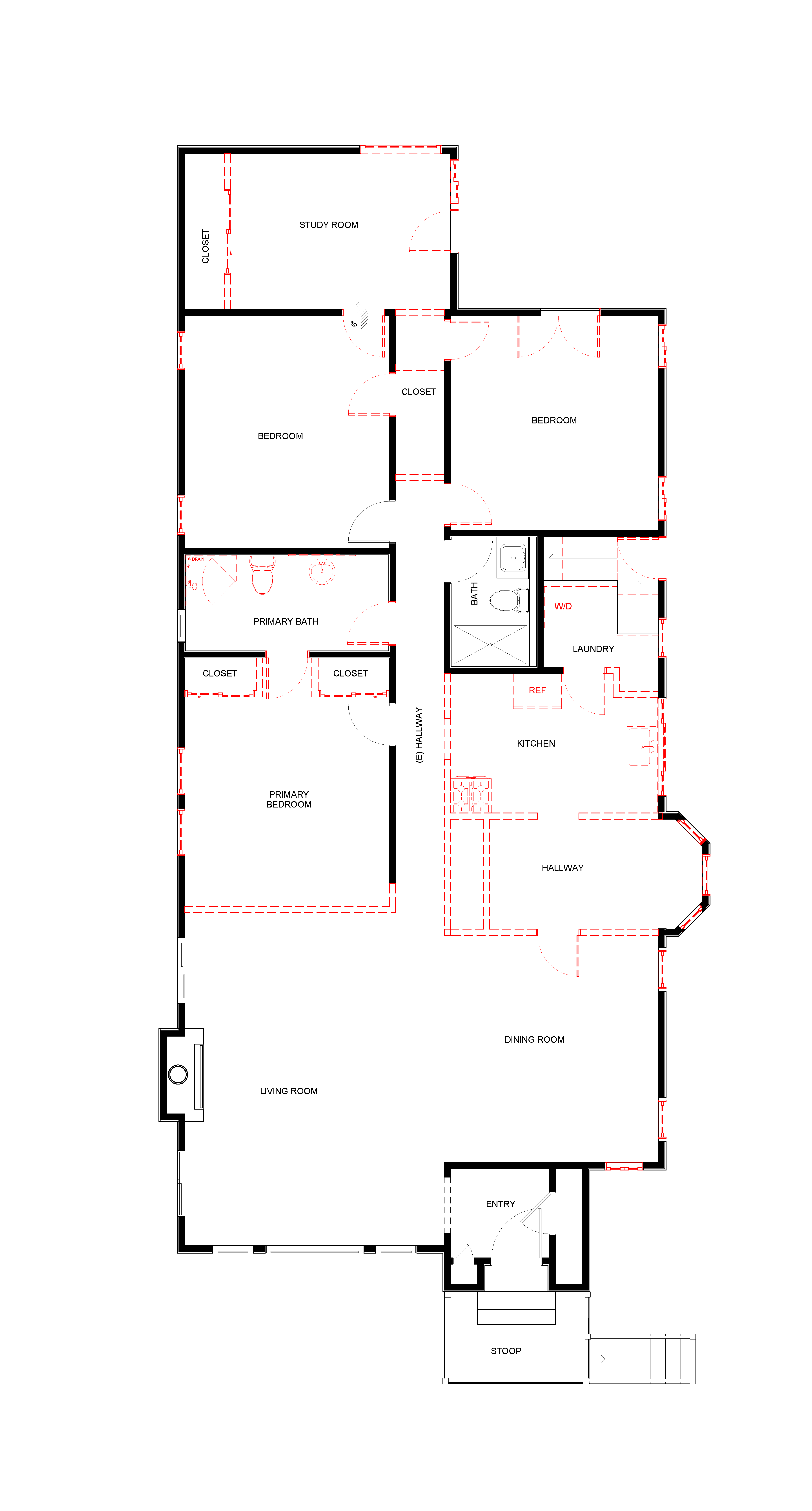 Floor plan before layout changes