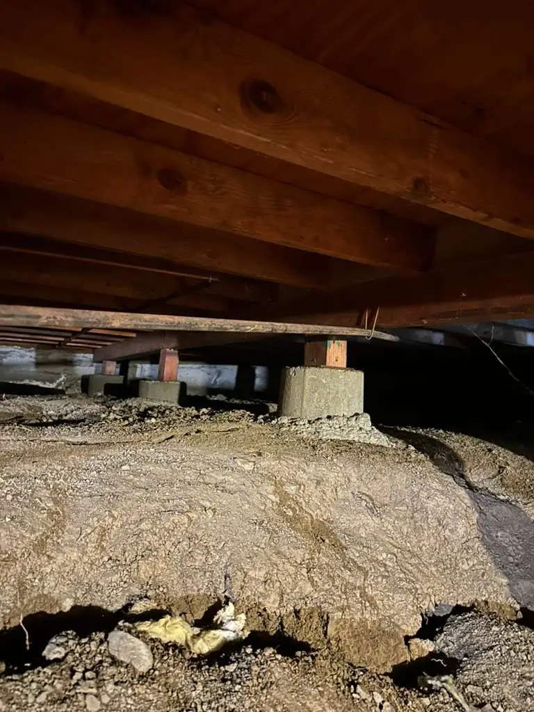 Castro Valley hillside foundation inspection showing settlement and cracking