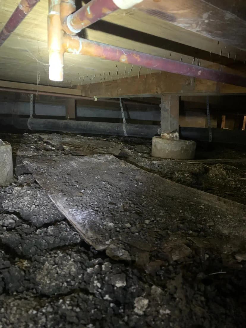 Water accumulation in crawl space