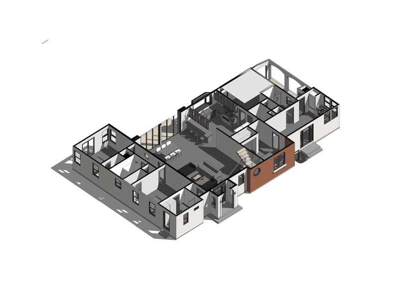3D model of the full home remodeling scheme