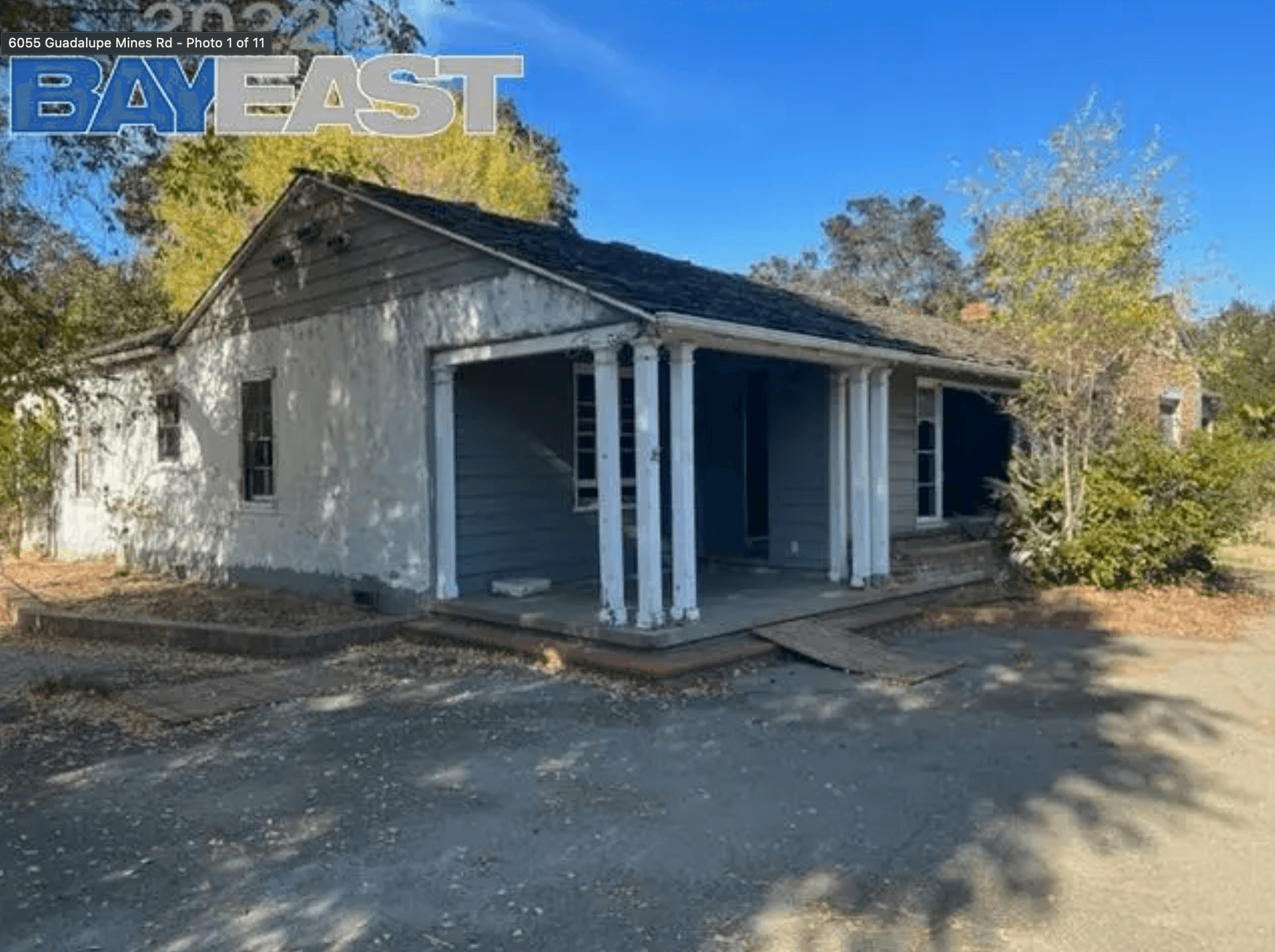 Existing garage before demolition