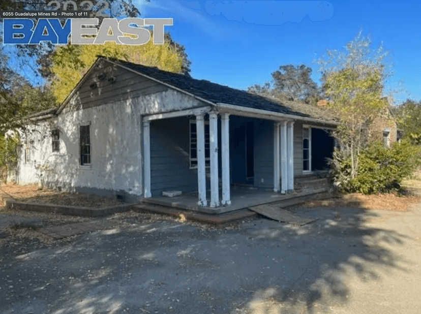 Existing garage before demolition