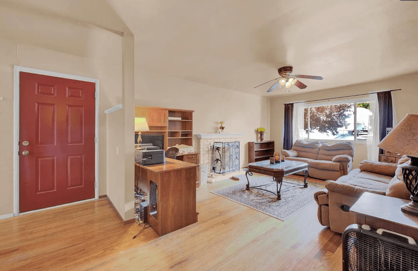 Interior living space showing non-compliant layout before JADU separation