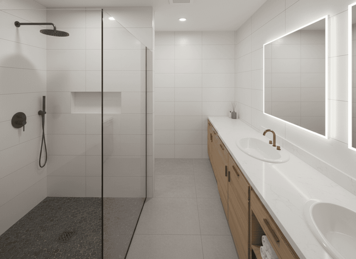 Rendering of the JADU kitchen and storage area