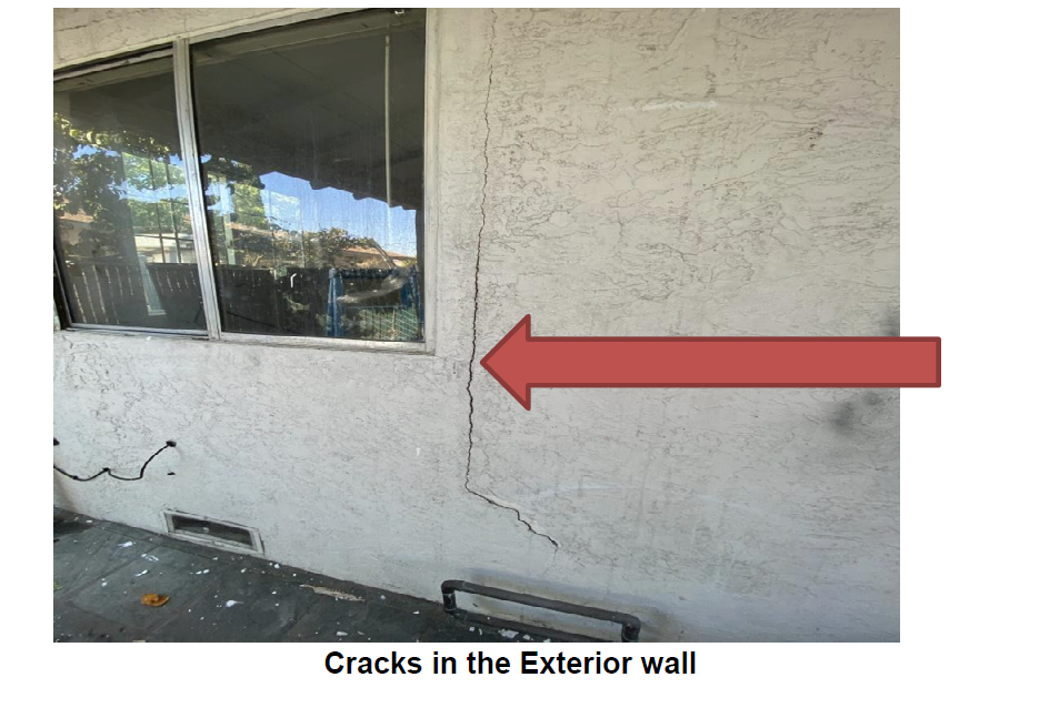 Cracks in the Exterior wall